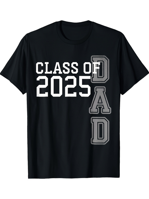 Men's Graphic T-Shirt Class Of 2025 Bold Athletic Lettering For Proud Dad