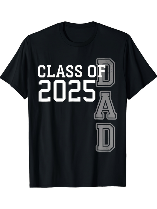 Men's Graphic T-Shirt Class Of 2025 Bold Athletic Lettering For Proud Dad