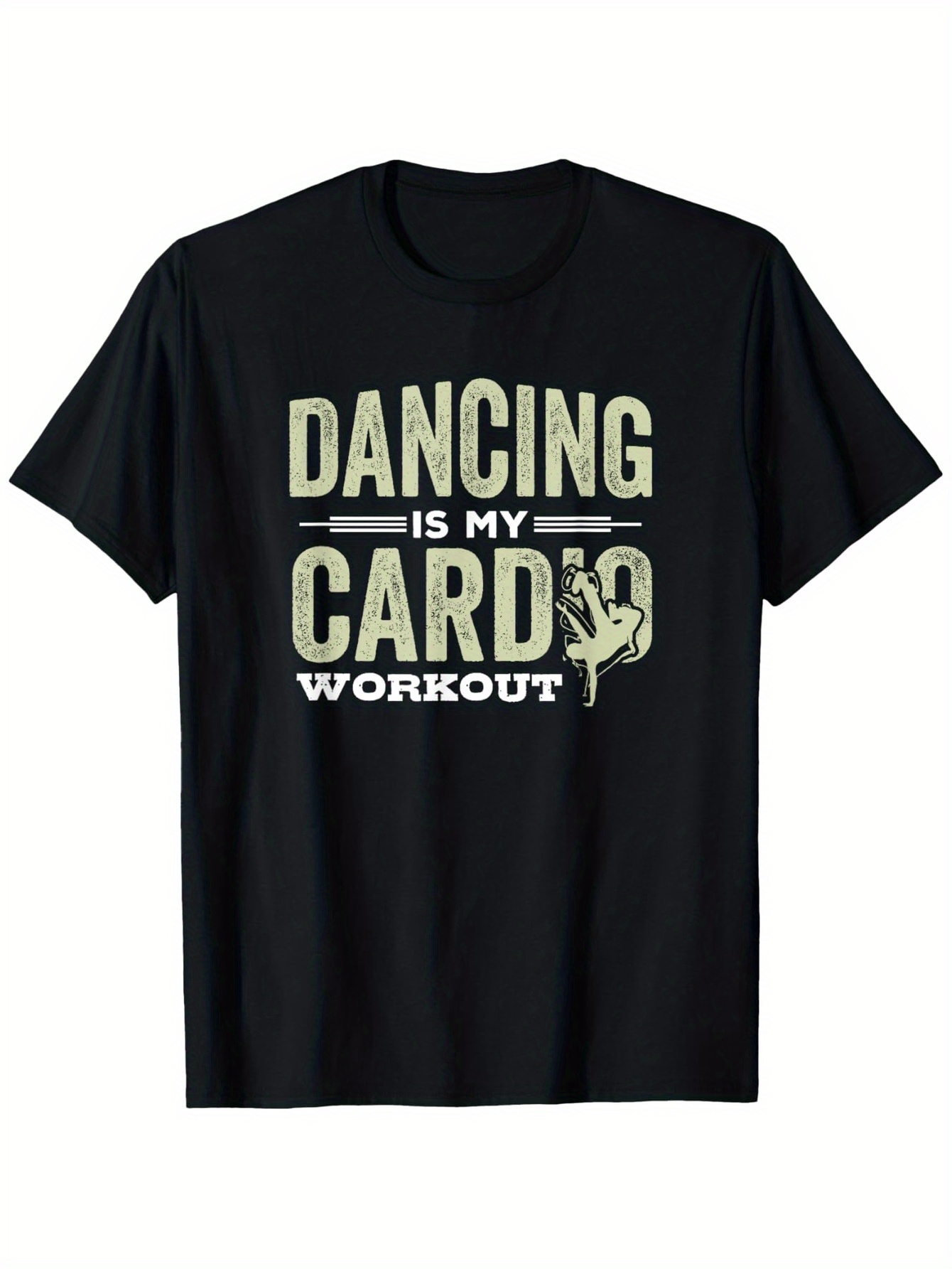 Men's Graphic T-Shirt Dancing Is My Cardio Workout Silhouette Dancer Fitness T Shirt