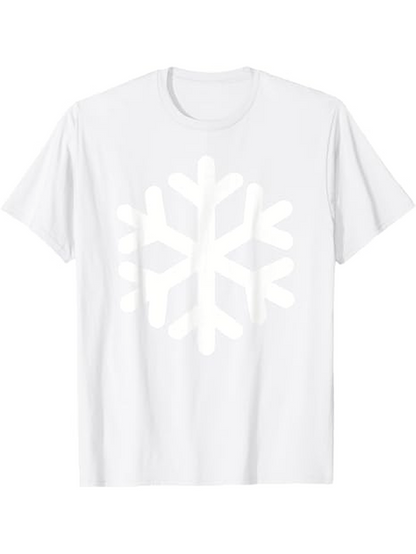 Men's Graphic T-Shirt Geometric Symmetry Radiating Pattern With White Winter Snowflake