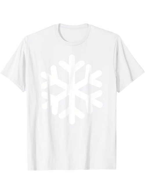 Men's Graphic T-Shirt Geometric Symmetry Radiating Pattern With White Winter Snowflake