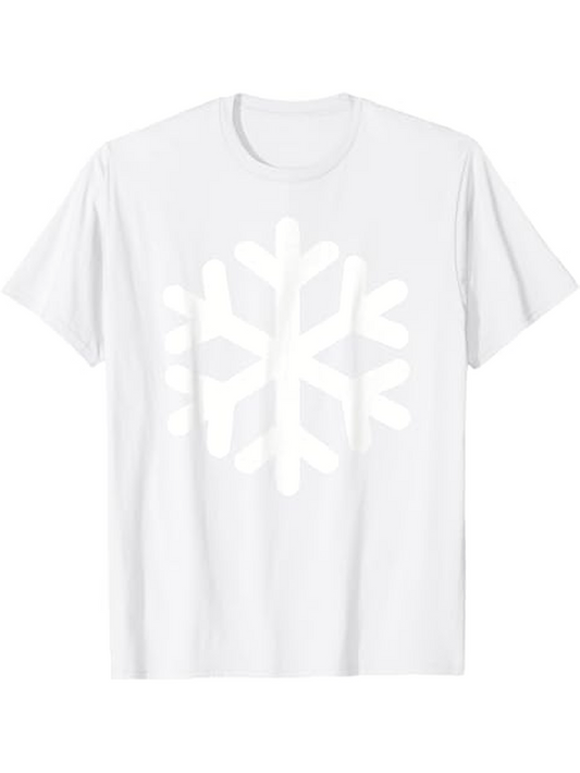 Men's Graphic T-Shirt Geometric Symmetry Radiating Pattern With White Winter Snowflake