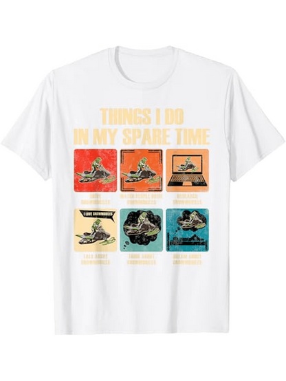 Men's Graphic T-Shirt Things I Do In My Spare Time Vintage Inspired Kayak Adventure Activities TShirt