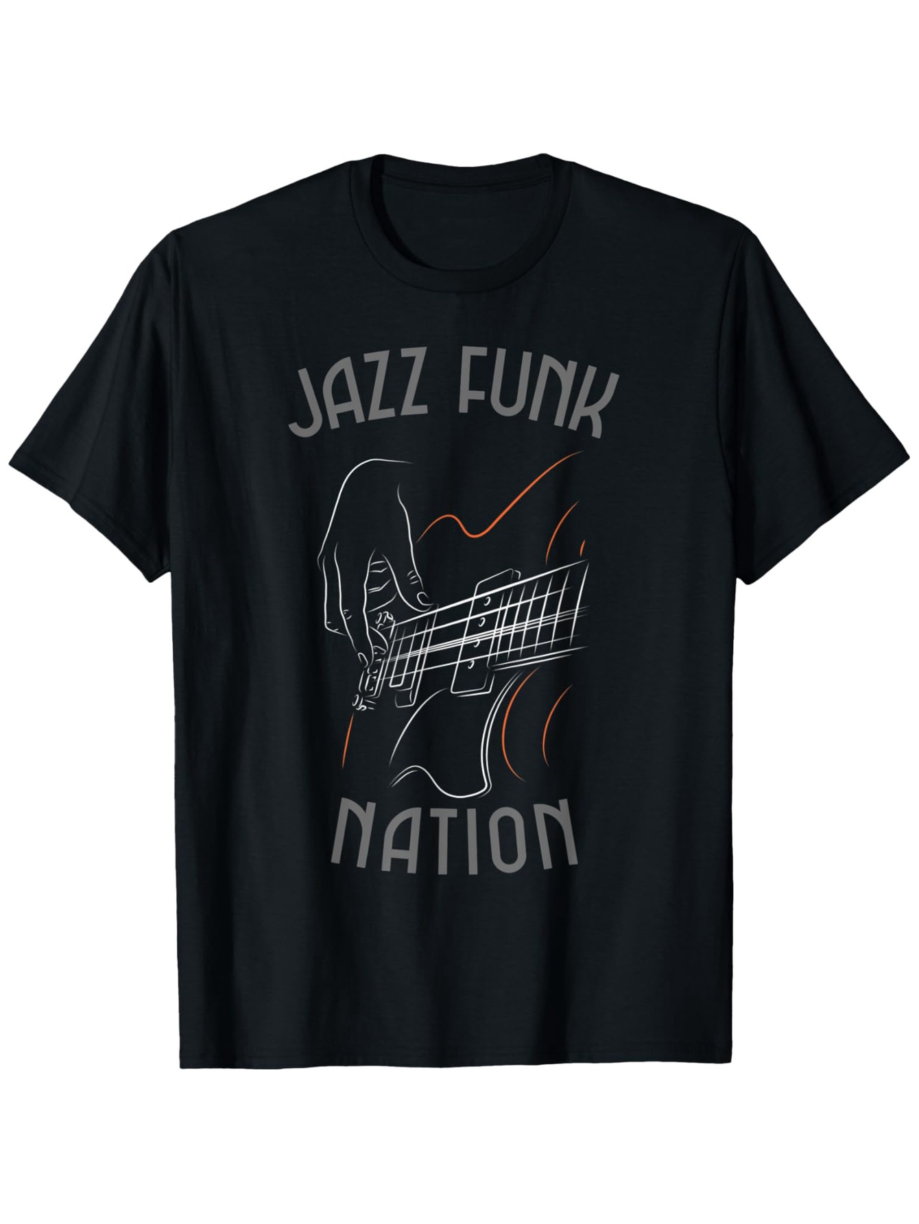 Men's Graphic T-Shirt Jazz Funk Nation Lineart Guitar Hand Graphic Tee