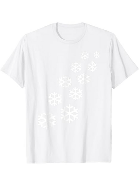 Men's Graphic T-Shirt Gentle Falling Snowflakes Over Icy Crisp Winter Air Snowflake