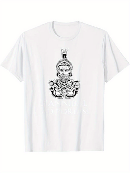 Men's Graphic T-Shirt Ancient Warrior Armor With Fierce Expression And Classic Helmet Bust