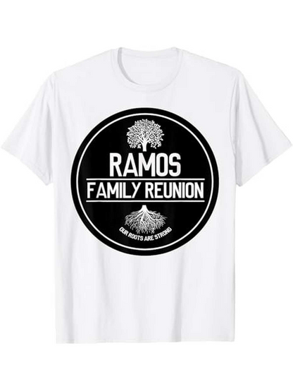 Men's Graphic T-Shirt Family Reunion Tree Emblem With Heritage Roots Ramos