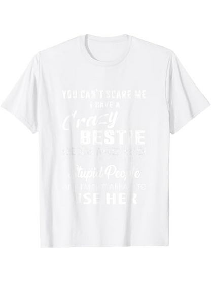 Men's Graphic T-Shirt Crazy Bestie Fun Memories With Cheerful Summer White T Shirt