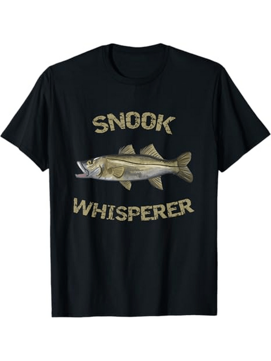 Men's Graphic T-Shirt Snook Whisperer Vintage Style With Fish Illustration Snook