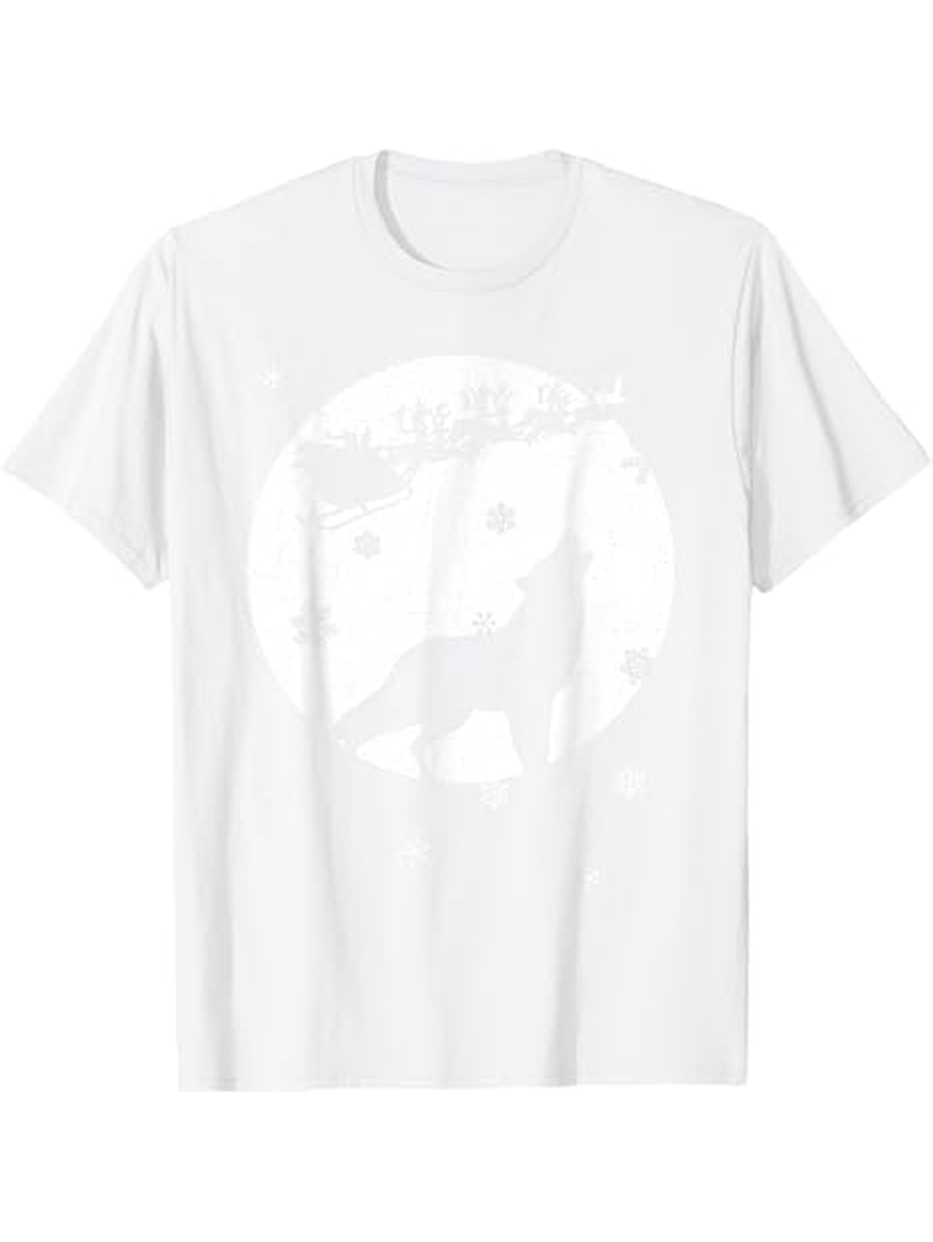 Men's Graphic T-Shirt Full Moon Forest Silhouette With Lone Wolf Howling At Night