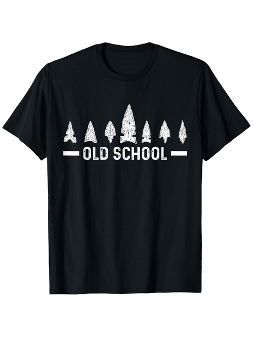 Men's Graphic T-Shirt Old School Primitive Stone Age Arrowheads Artifacts Collection T Shirt