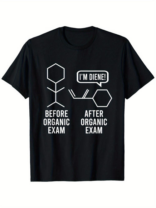 Men's Graphic T-Shirt Im Diene Funny Chemistry Jokes With Scientific Molecules Structure Black T Shirt