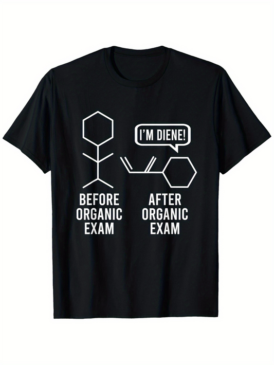 Men's Graphic T-Shirt Im Diene Funny Chemistry Jokes With Scientific Molecules Structure Black T Shirt