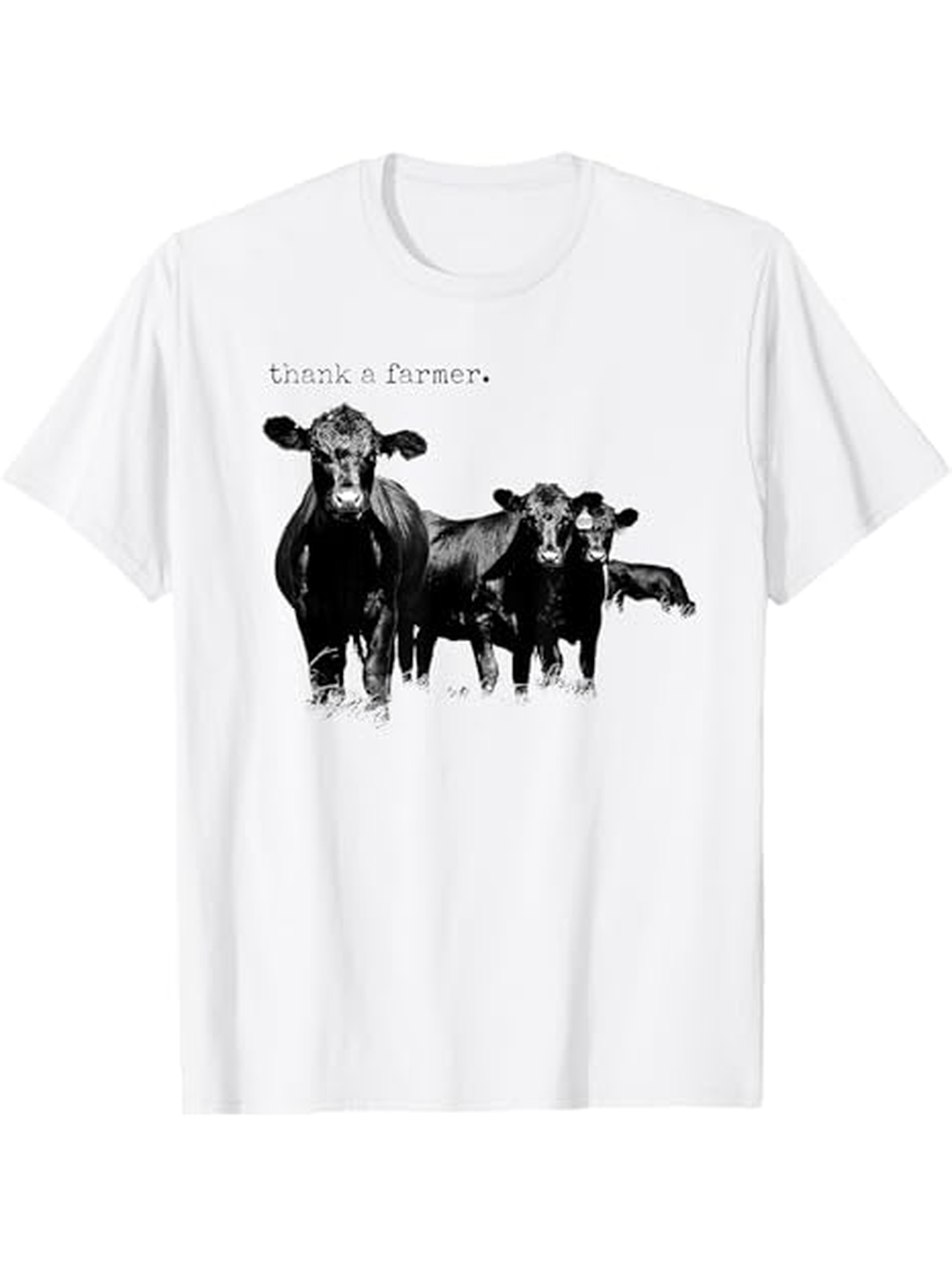 Men's Graphic T-Shirt Chaos And Disorder Standing Cows On White Pasture Field
