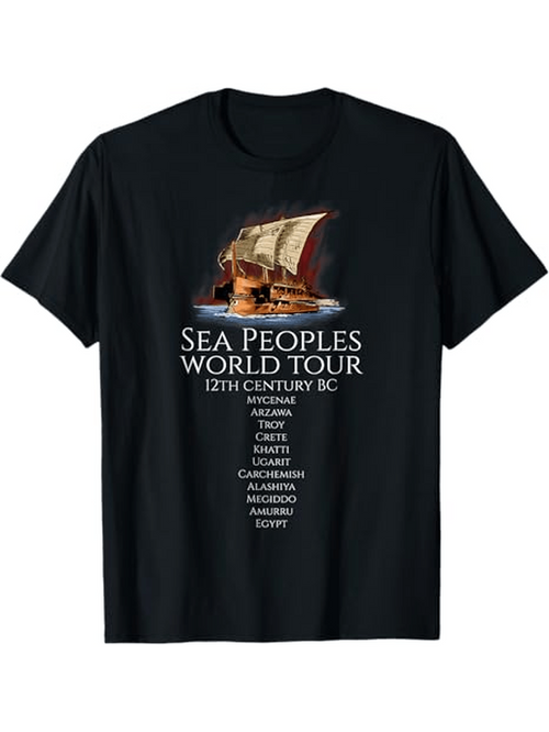 Men's Graphic T-Shirt Sea Peoples World Tour Ancient Boat Under Stormy Twilight Sky