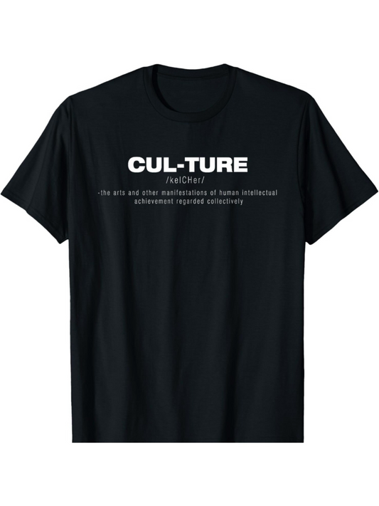 Men's Graphic T-Shirt Culture Dictionary Style Definition Typography On Minimalist Shirt