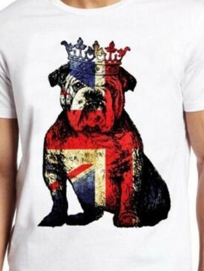 Men's Graphic T-Shirt Royal Bulldog With Bold British Union Jack Flag