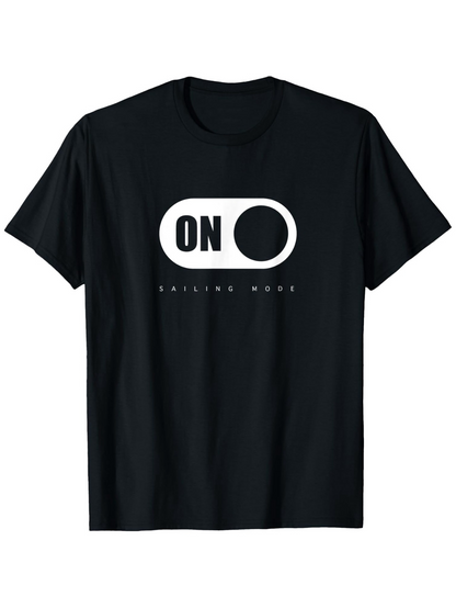 Men's Graphic T-Shirt On Sailing Mode Minimal Switch Design Graphic T Shirt