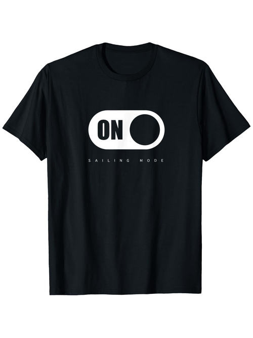 Men's Graphic T-Shirt On Sailing Mode Minimal Switch Design Graphic T Shirt