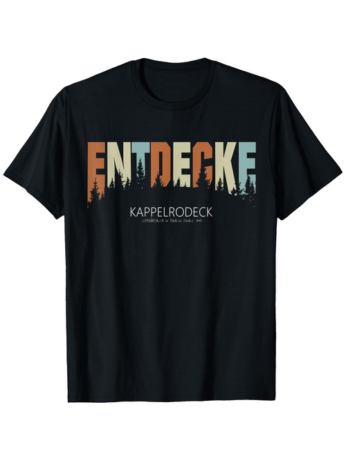 Men's Graphic T-Shirt Colorful Forest Silhouettes With Gradient Shadows And Nature Theme Text