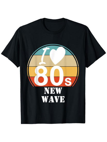 Men's Graphic T-Shirt I Love 80s Retro Sunset With Bold Typographic New Wave Theme