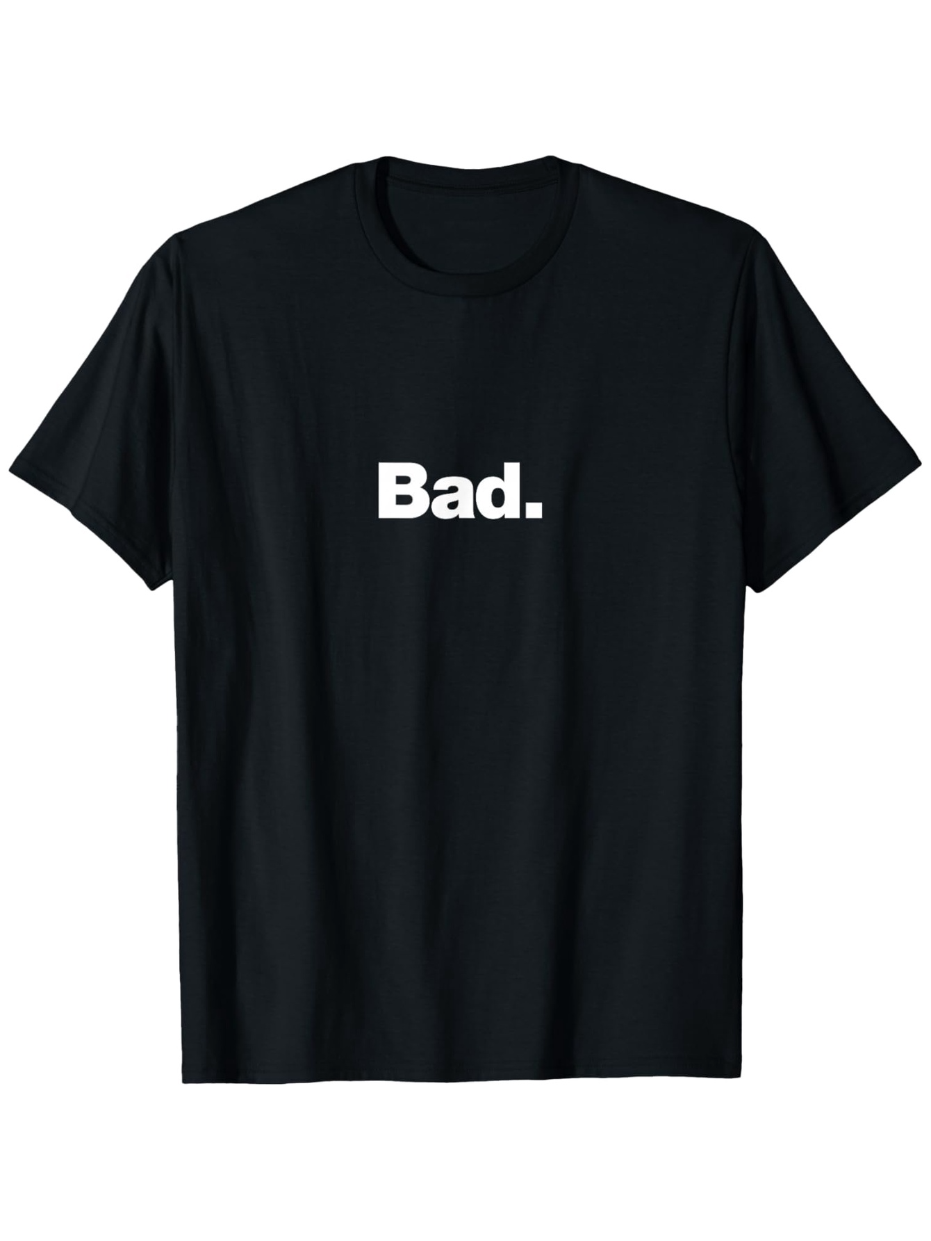 Men's Graphic T-Shirt Bold White Lettering On Minimal Black Statement Shirt