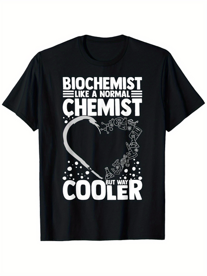 Men's Graphic T-Shirt Biochemist Like A Normal Chemist But Way Cooler Heart Molecule Design Shirt
