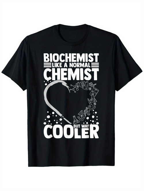 Men's Graphic T-Shirt Biochemist Like A Normal Chemist But Way Cooler Heart Molecule Design Shirt