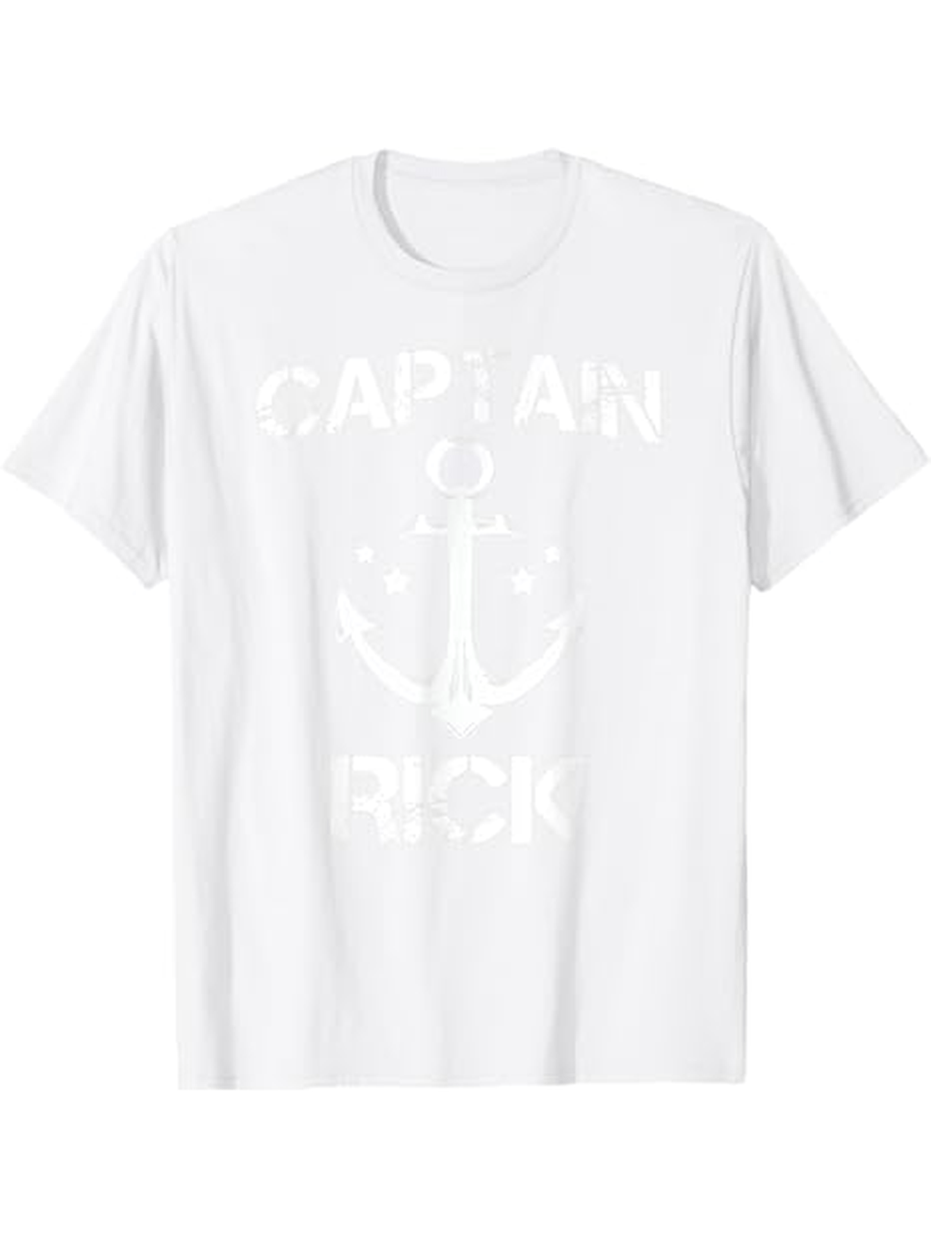 Men's Graphic T-Shirt Captain Rock Weathered Nautical Symbol Among Subtle Stain Effects Anchor