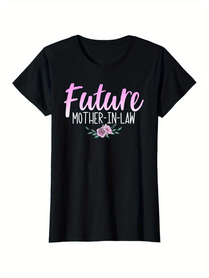 Men's Graphic T-Shirt Future Mother In Law With Pink Floral Motif And Soft Pastel Accents T Shirt