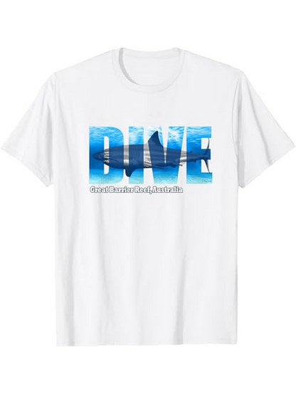 Men's Graphic T-Shirt Dive Ocean Blue Water Ripples Glowing Light Over Underwater Scene Dive