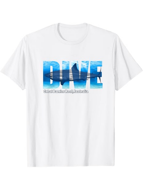 Men's Graphic T-Shirt Dive Ocean Blue Water Ripples Glowing Light Over Underwater Scene Dive