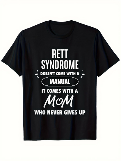 Men's Graphic T-Shirt Rett Syndrome Manual Inspiring Message For Strong Mother T Shirt