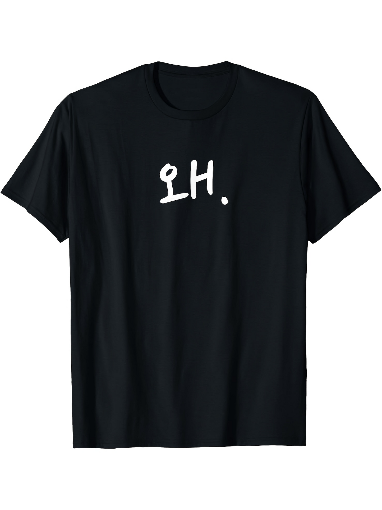 Men's Graphic T-Shirt Oh Handwritten White Letters Artistic Minimalism T Shirt