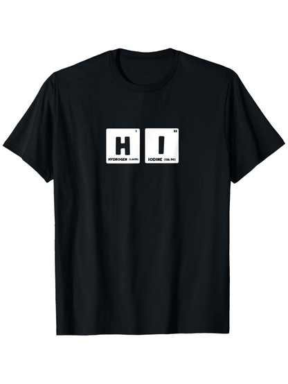 Men's Graphic T-Shirt Chemical Elements Table Inspired Minimalist Typography HI Print