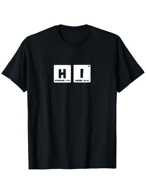 Men's Graphic T-Shirt Chemical Elements Table Inspired Minimalist Typography HI Print