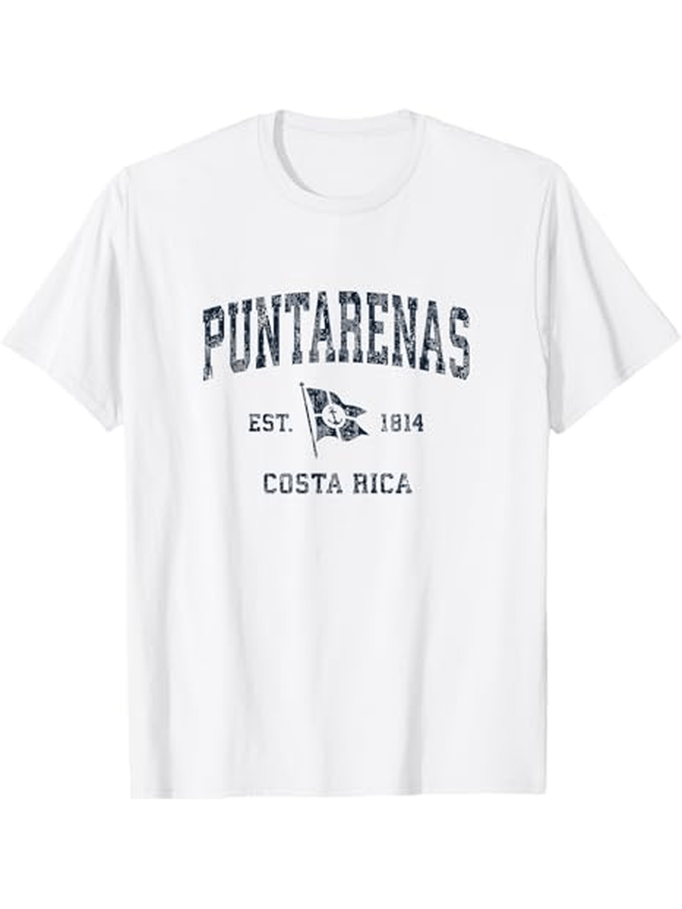 Men's Graphic T-Shirt Puntarenas Established Flag And Costa Rica Graphic T Shirt
