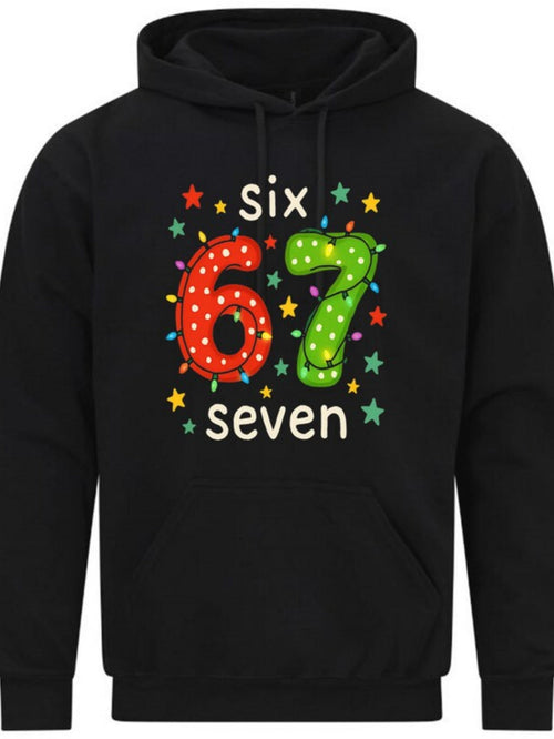 Men's Graphic Hoodie Colorful Polka Dot Stars Surrounding Number Balloons Hoodie