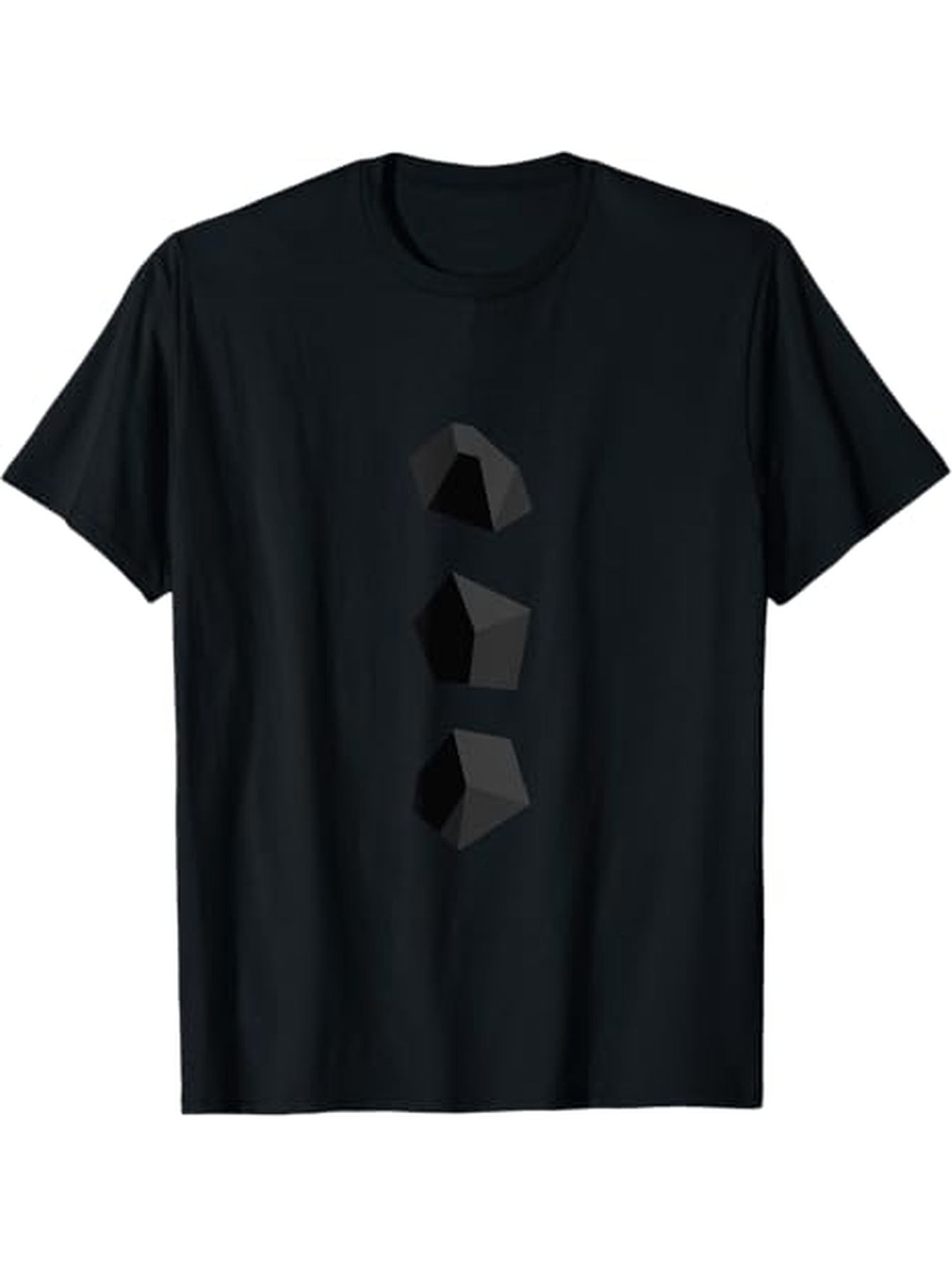 Men's Graphic T-Shirt Geometric Shadows With Dim Faceted Shapes On Centerpiece Shirt