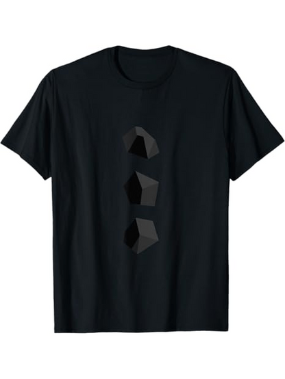 Men's Graphic T-Shirt Geometric Shadows With Dim Faceted Shapes On Centerpiece Shirt