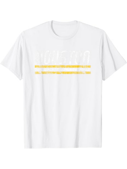 Men's Graphic T-Shirt Faded Yellow Stripes With Bold Layered Brush Stroke Motif