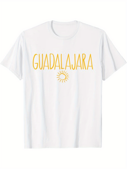 Men's Graphic T-Shirt Guadalajara With Handdrawn Sunshine Under The Warm Sun Shirt