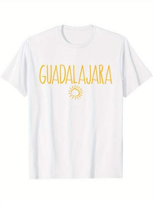 Men's Graphic T-Shirt Guadalajara With Handdrawn Sunshine Under The Warm Sun Shirt