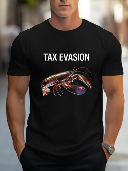 Men's Graphic T-Shirt Tax Evasion Vibrant Detailed Illustration Of A Shiny Lobster