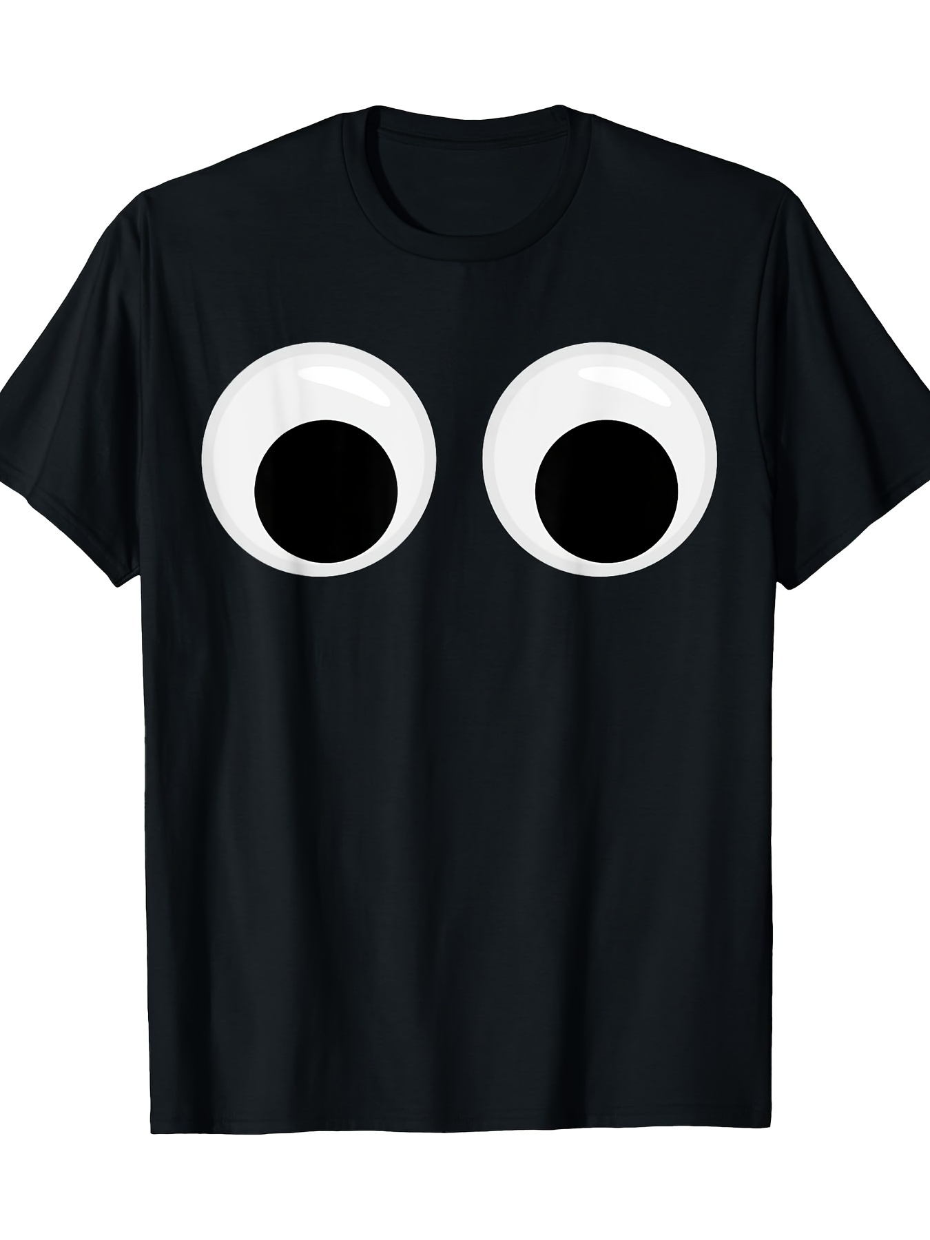 Men's Graphic T-Shirt Playful Cartoon Style Big Googly Eyes Graphic T Shirt