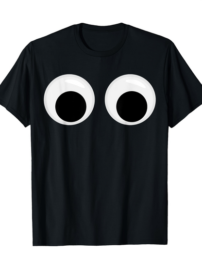 Men's Graphic T-Shirt Playful Cartoon Style Big Googly Eyes Graphic T Shirt