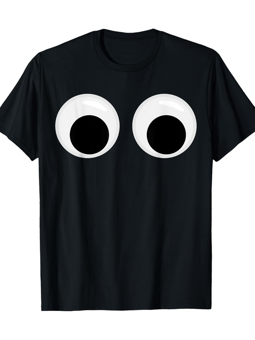 Men's Graphic T-Shirt Playful Cartoon Style Big Googly Eyes Graphic T Shirt