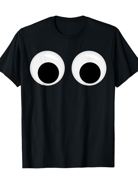 Men's Graphic T-Shirt Playful Cartoon Style Big Googly Eyes Graphic T Shirt