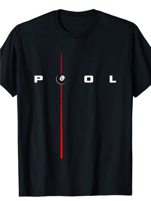 Men's Graphic T-Shirt Minimalist Modern Graphic With Vertical Red Line Pool