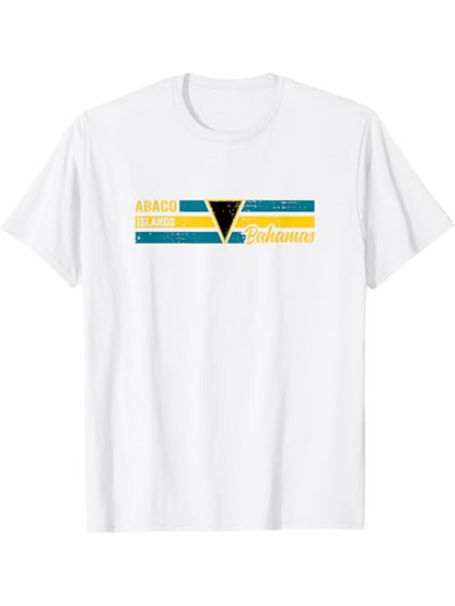 Men's Graphic T-Shirt Simple Retro Colors With Stylized Text And Horizontal Stripes Flag